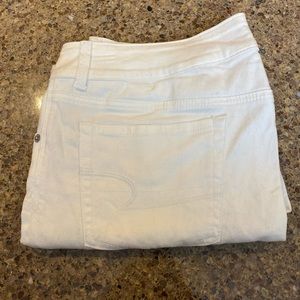 American eagle artist crop white jeans
